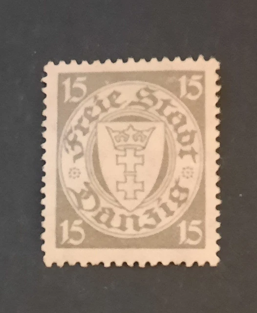 Danzig Wappen im Oval I Freimarke 15Pf Mi-Nr. 195 postfrisch, Beschreibung lesen