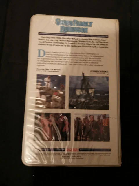 VHS WALT DISNEY Home Video: Swiss Family Robinson (John Mills) Vintage ...