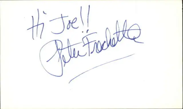 Peter Frechette Actor Inside Man Signed 3" x 5" Index Card