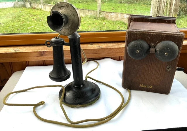 Jouet Ancien Rare : Téléphone De Colonne En Tôle - Hauteur 27 Cm - Occasion