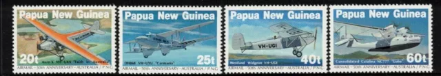 MINT 1984  PAPUA NEW GUINEA PNG AVIATION AIRMAIL 50th ANNIVERSARY STAMP SET