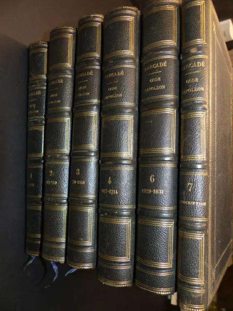 Marcadé Explication théorique et pratique du Code Napoléon 1866 6 volumes reliés