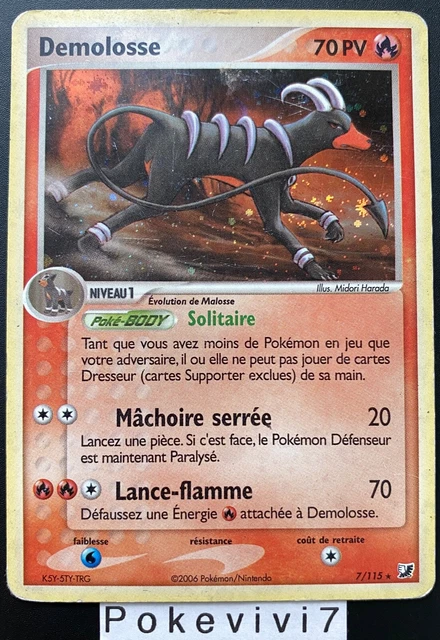 Carte Pokemon DEMOLOSSE 7/115 Holo Bloc EX Forces Cachées FR