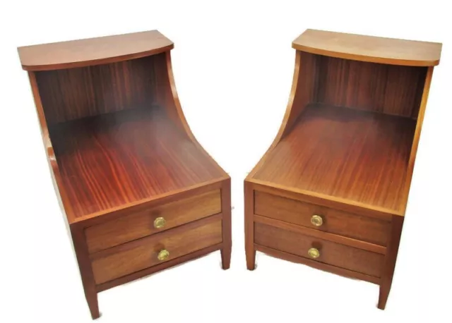 Pair Teak Danish Mid Century Modern Nightstands Chest of Drawers End tables Loun