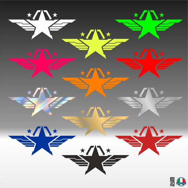 Militär-Aufkleber Stern PVC – 25 Cm, Wasserfest, Für Auto, Helm, Laptop