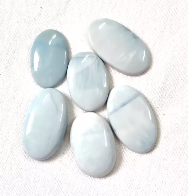 Natural Excellent Blue Opal Oval Cabochon Lot For Jewelry Making Gemstone 215Cts