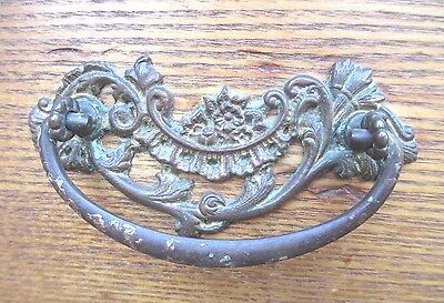 4 Antique set of ( 4 ) matching  /  Ornate Victorian Brass - FOUR - Draw Pulls