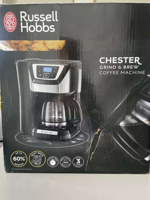 Russell Hobbs Chester Grind and Brew Coffee Machine - 12 Cup Black 22000