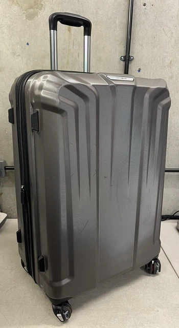 Samsonite Endure Hardside Checked Suitcase Silver 4 Wheel Spinner - 04