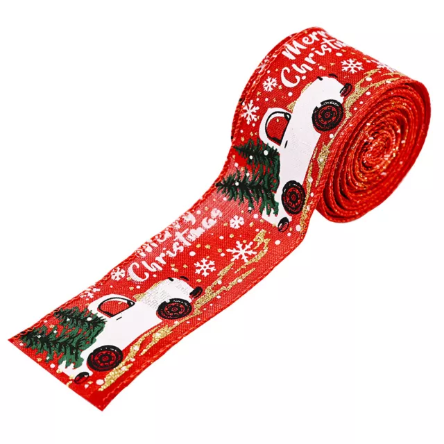 Wrapping Ribbon Diy Crafts Exquisite Christmas Tree Ribbon Car Printed