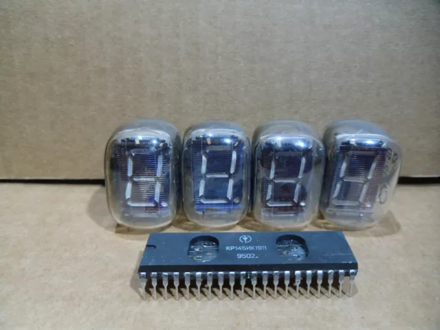 4 x IV-22 vfd tube nixie röhre + clockchip KR145IK1911