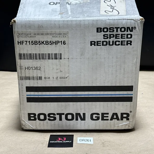 NEW IN BOX- Boston Gear HF715B5KB5HP16 Speed Reducer 1.72Hp 5:1 291Lb/In Torque