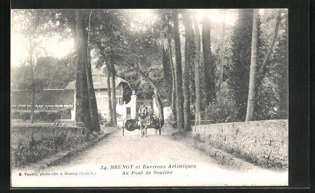CPA Brunoy, Environs Artistiques, au Pont de Soulins