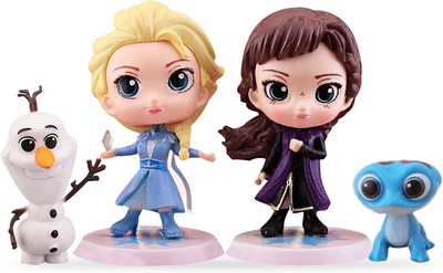 6Pcs Cake Topper Frozen,Congelata Cake Topper Principessa Congelata Bambole Principessa Mini Figurine Cake Toppers per Bambini Baby Party Birthday Party Cake Decor Supplie 