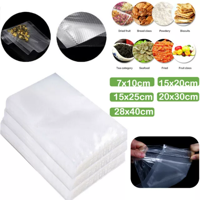 Vacuum Sealer Rolls Bags Precut Food Storage Saver Heat Seal Cryovac All Sizes 3