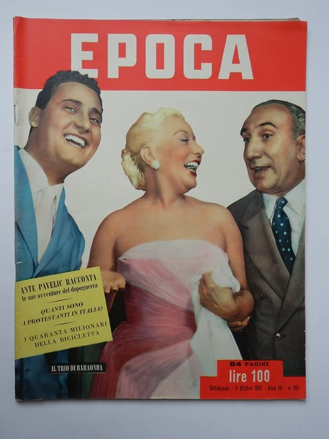 Magazine Tabarin N°1 De 1954 – Elena Giusti, Wanda Osiris, Debra Paget – Vintage