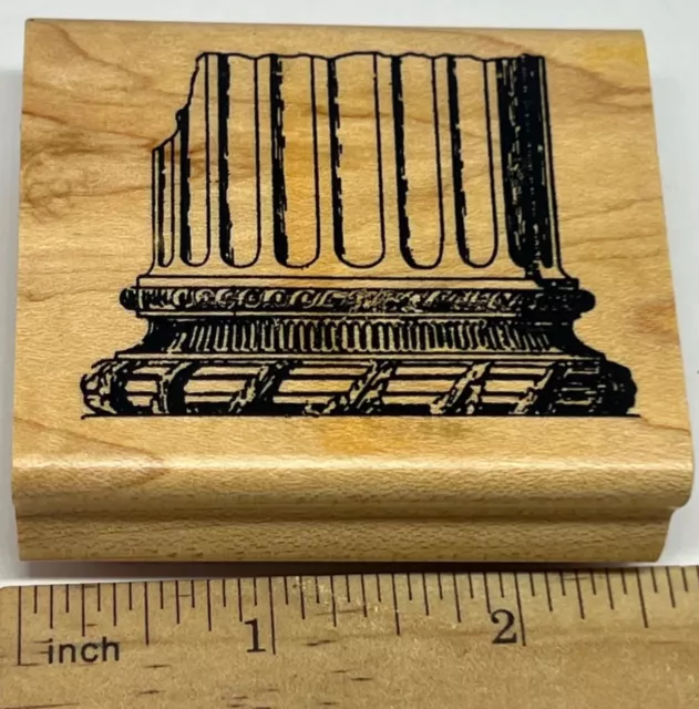 GREEK ROMAN FRAGMENT COLUMN ANCIENT RUIN Stampers Anonymous Rubber Stamp COLLAGE