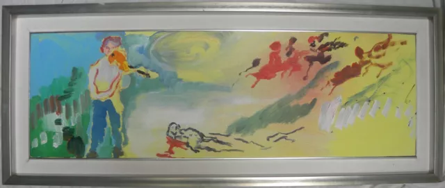 Ernesto TRECCANI (Milano 1920-2009) ULTIMO PRINCIPE (IL VIOLINISTA) 35x110 1987
