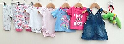 Baby Girls Bundle Of Clothing Age 0-3 Months M&S F&F Tu