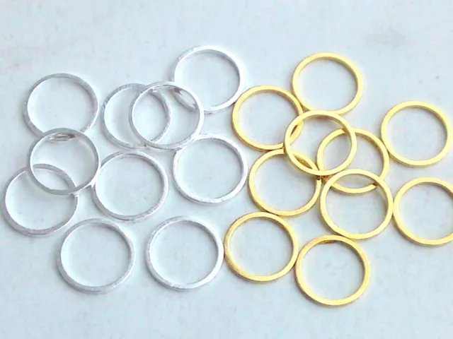 20 Binderinge Ring Ø 10mm Messing Ösen Verbinder geschlossen Schmuck Basteln