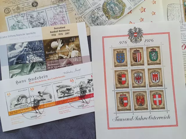 Lot Sammlung Briefmarken alle Welt Blöcke,Briefe usw, siehe Bilder ! 2