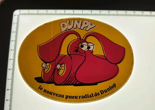 Autocollant publicitaire Dunlop SP pneus 19 x 6 cm sport automobile Autocollant publicitaire Dunlop SP pneus 19 x 6 cm sport automobile