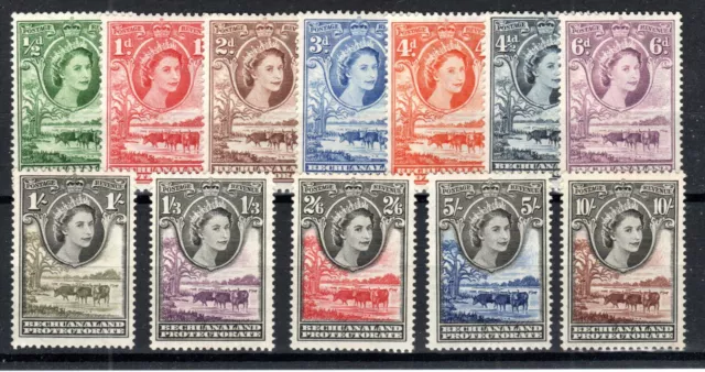 Bechuanaland Protectorate 1955-58 set to 10s SG 143-53 MNH/MLH