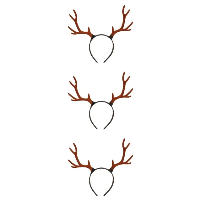 3 piezas Headwear iluminado Navidad Navidad Cortas Cabello Cinta