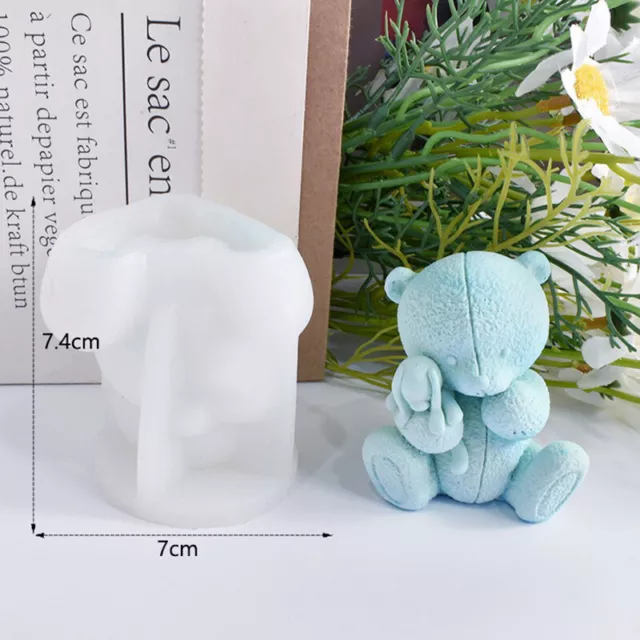 Sitting Position Bear Silicone Candles Molds Handmade Scented Candle Plaster BJ