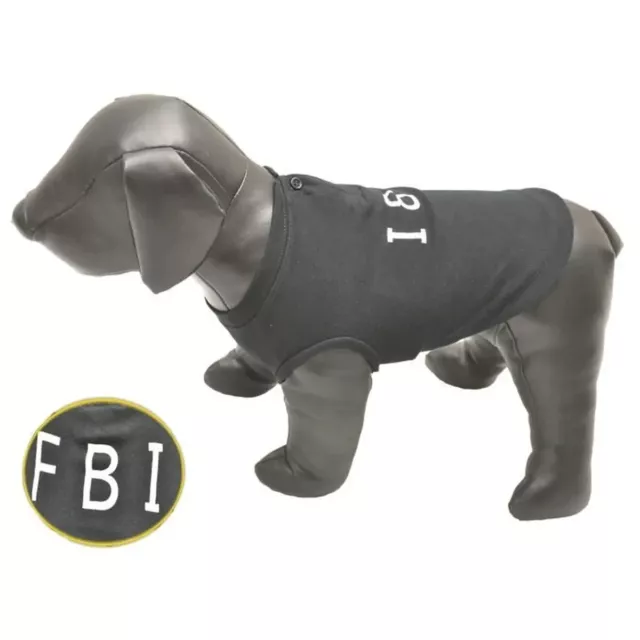 T-shirt chien Vadigran FBI noir 25cm neuf