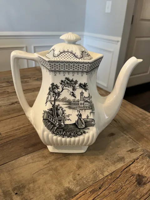 Real English Ironstone Wm Adams & Sons Minuet Teapot