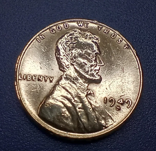 1949 S Wheat Cent issued from San Francisco  mint. ACTUAL COIN, NO RESERVE 3514