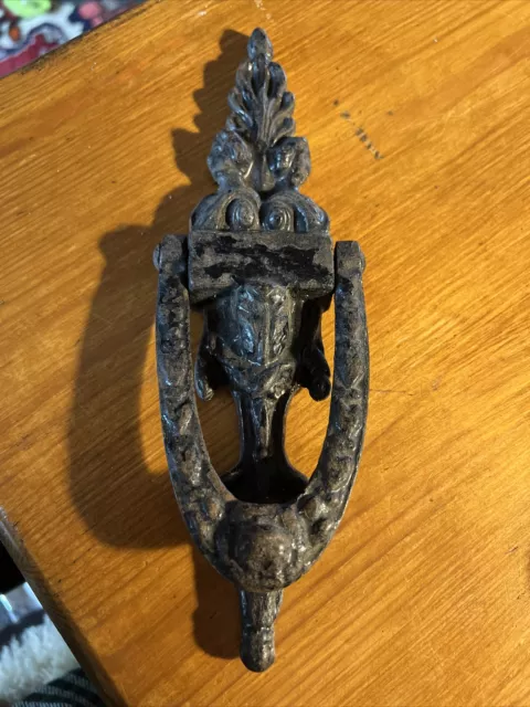 Antique Victorian Vintage Cast Iron Door Knocker