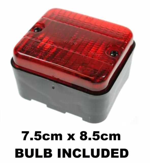 12v Car/Trailer E Approved Square Rear Red Fog Lamp Light Universal Flush mount