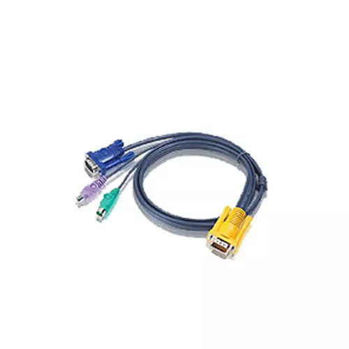 5x KVM Kabelsatz, ATEN PS/2, 2L-5202P, Länge 1,8m