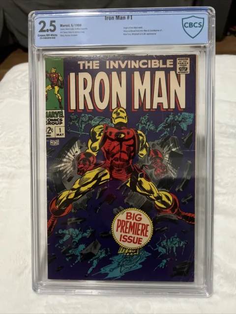 IRON MAN #1 Marvel Key 1968 Rare Cbcs Graded 2.5