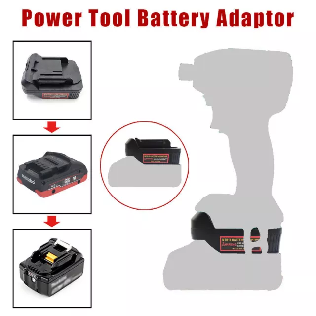 Adapter for Metabo 18V Li-Ion Battery on for Makita 18V BL Li-Ion Battery Tools 2