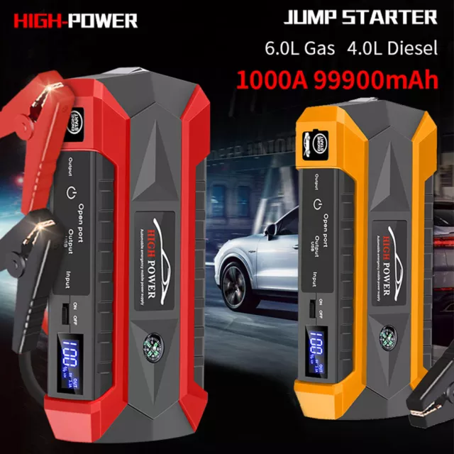 12V Portable Car Jump Starter Booster Battery Charger Power Bank
