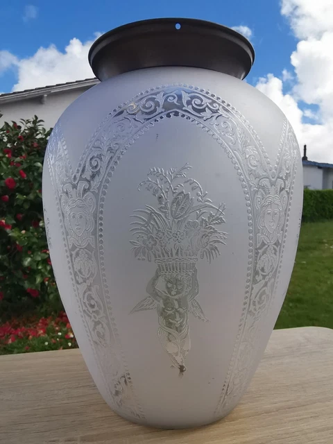 Antique Victorian Glass Gravée A L Acide 2