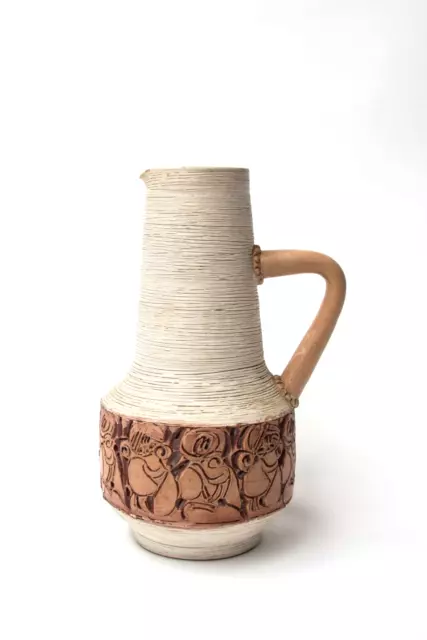 Fratelli Fanciullacci Figurative Frieze Ewer Vase Mid Century Italian