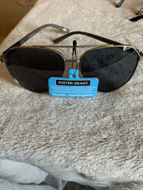 Foster Grant MaxBlock Oscar Black Polarized Sunglasses See Description 100% UV