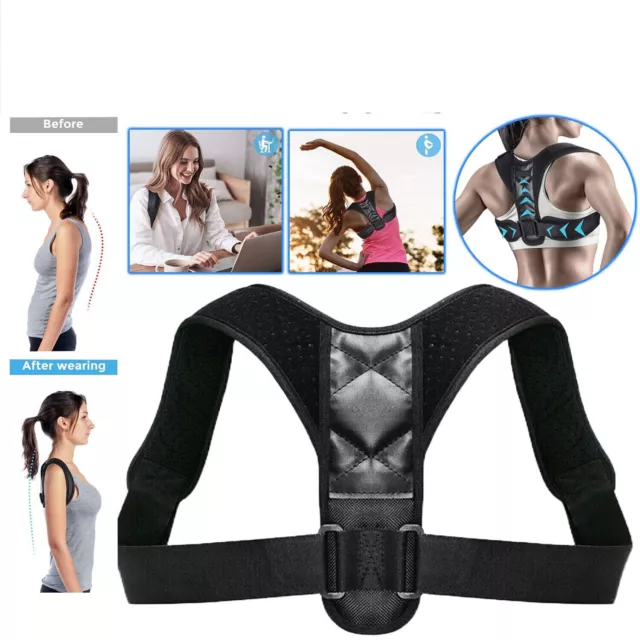 Posture Corrector Adjustable Back Brace Shoulder Support Clavicle Belt Men Women