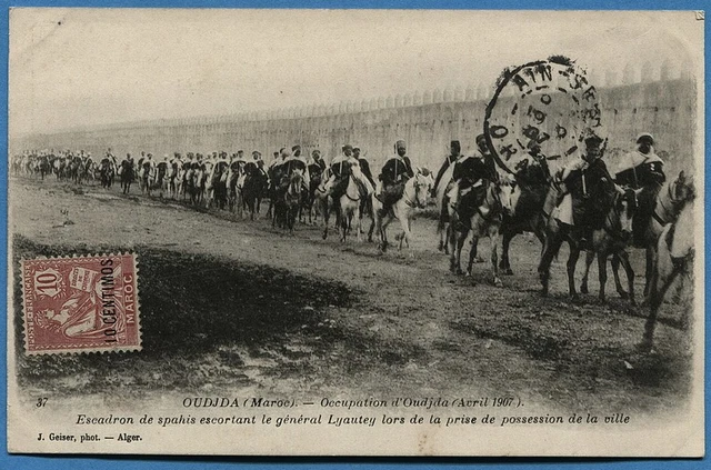 Carte Postale Ancienne – Camp Des Spahis à Oudjda (Maroc) – Vue Partielle, 1907