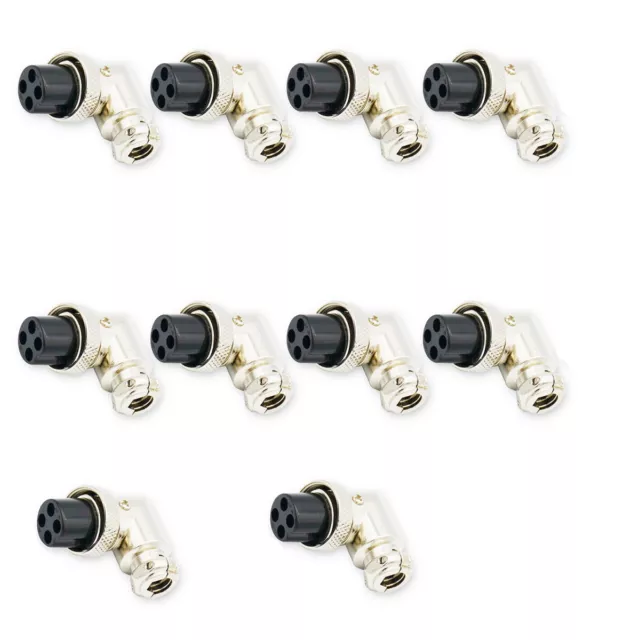 10,cb power microphone 4 pin Female Jack Right Angle Plug for Ham Radio