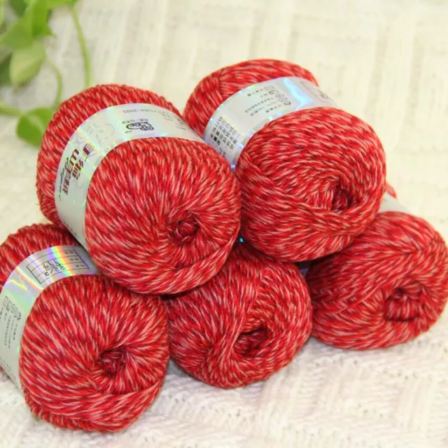 Sale 3BallsX50g Fluffy Soft Colorful Fancy Sweater Rugs Hand Crochet Yarn 14