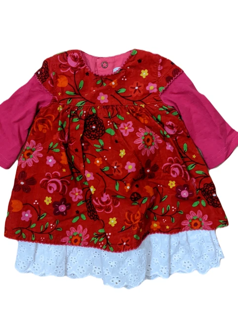 CATIMINI BEBE 1 mois Fille superbe petite robe manches longues rouge rose EUR 6 50 PicClick FR