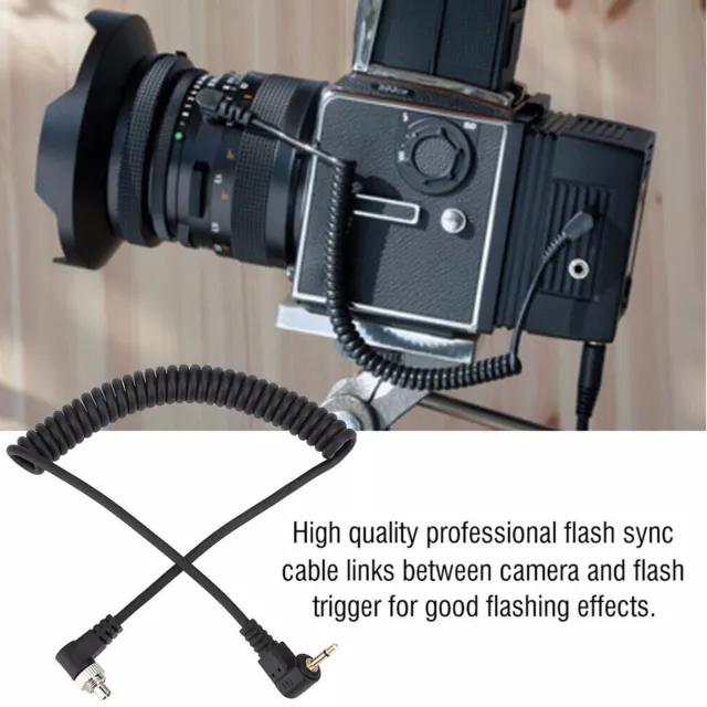 2.5mm To Male Flash PC Sync Cable Camera Flash Trigger Cord 30-100cm for DSLR