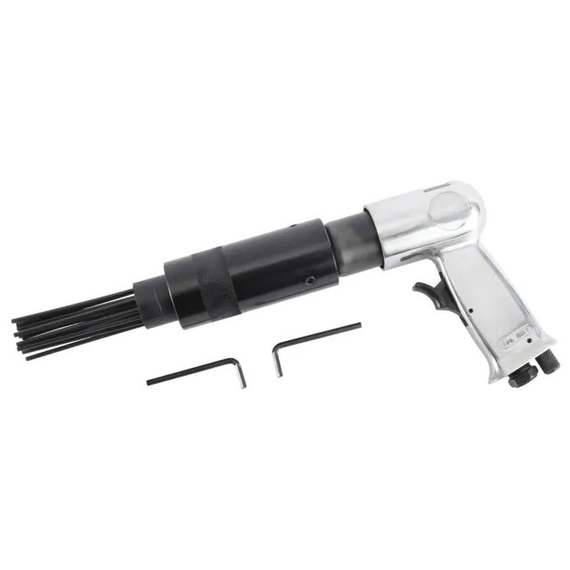 Pneumatic Air Needle Derusting Gun Pistol Grip Slag Rust Deburring Removal Tool