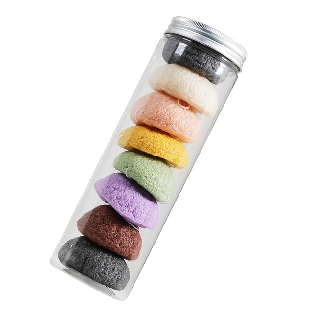 8 piezas de almohadilla en polvo de maquillaje esponja facial natural cojín soplado