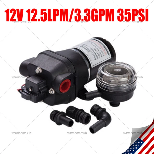 DC12V Fresh Water Pump High Pressure Diaphragm Clean Boat Marine RV Camping DC12V Fresh Water Pump High Pressure Diaphragm Clean Boat Marine RV Camping